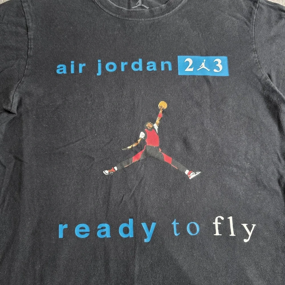 Jordan Shirt Men's XL Black Ready To Fly Air Michael 23 Jumpman Photograph